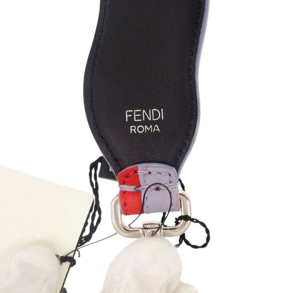 Fendi Strap You in Red and Lilac Wave Suede, Black Leather Reverse, Silver-Tone Hardware, Unused, view 4