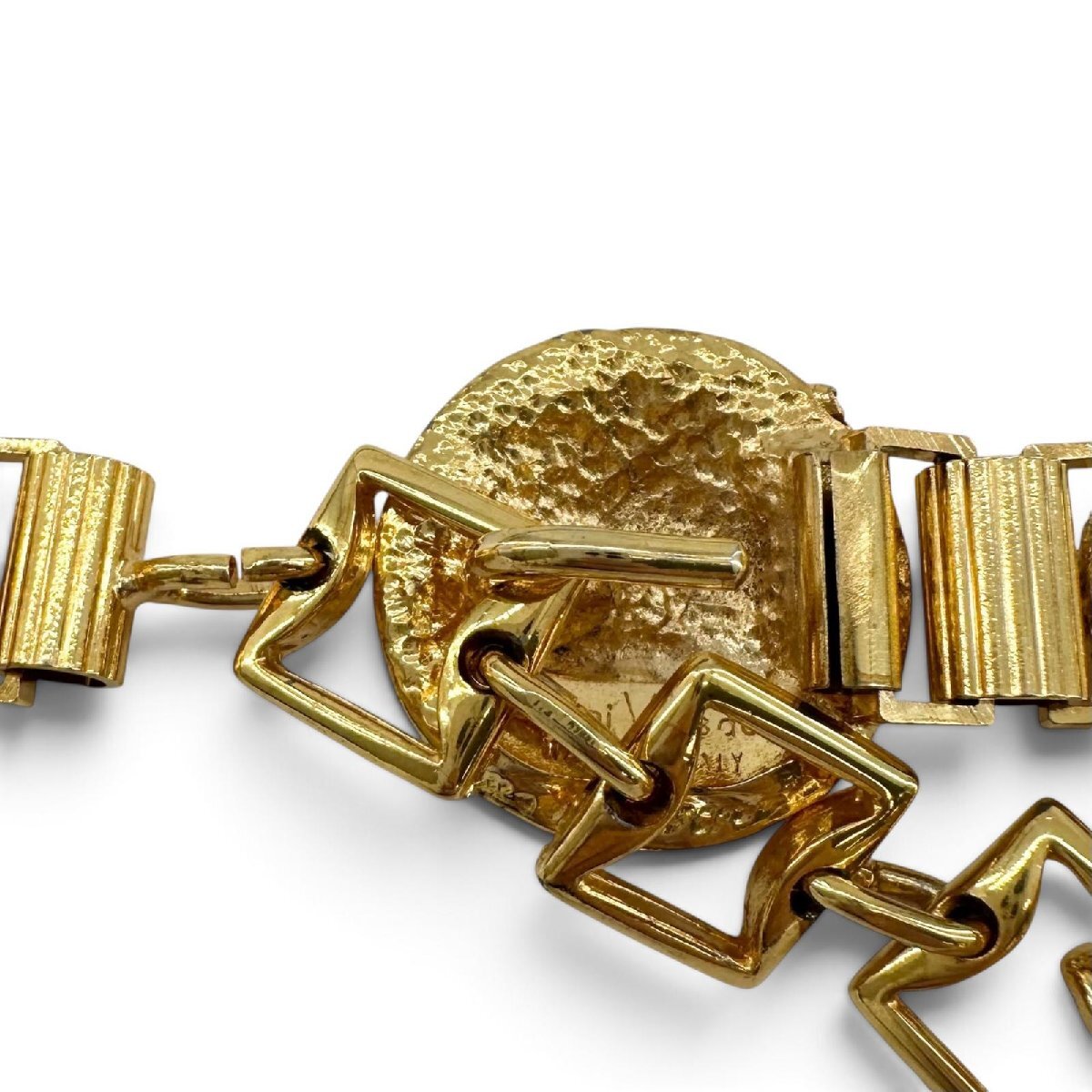 Gianni Versace 1990s Medusa Coin Chain Belt, Gold Tone, 89 cm, Made in Italy, view 6