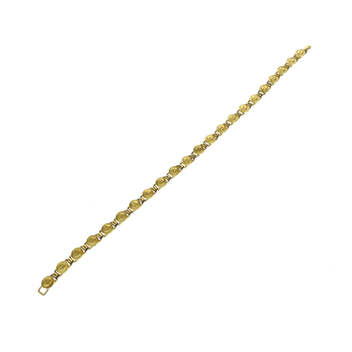 Gianni Versace 1990s Medusa Coin Link Necklace, Gold Tone, 40.5 cm, with Original Box, view 6