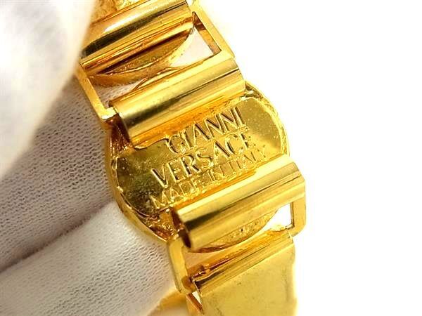 Gianni Versace 1990s Medusa Medallion Bracelet, Wide Gold-Tone Links, Signed Clasp, 18 cm, view 3