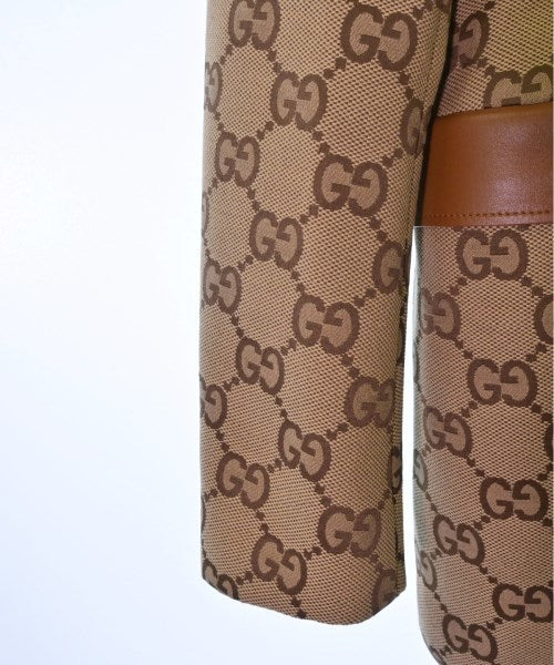 Gucci × Balenciaga The Hacker Project GG Canvas Blazer with Leather Trim, Beige and Ebony, Size 44, view 8
