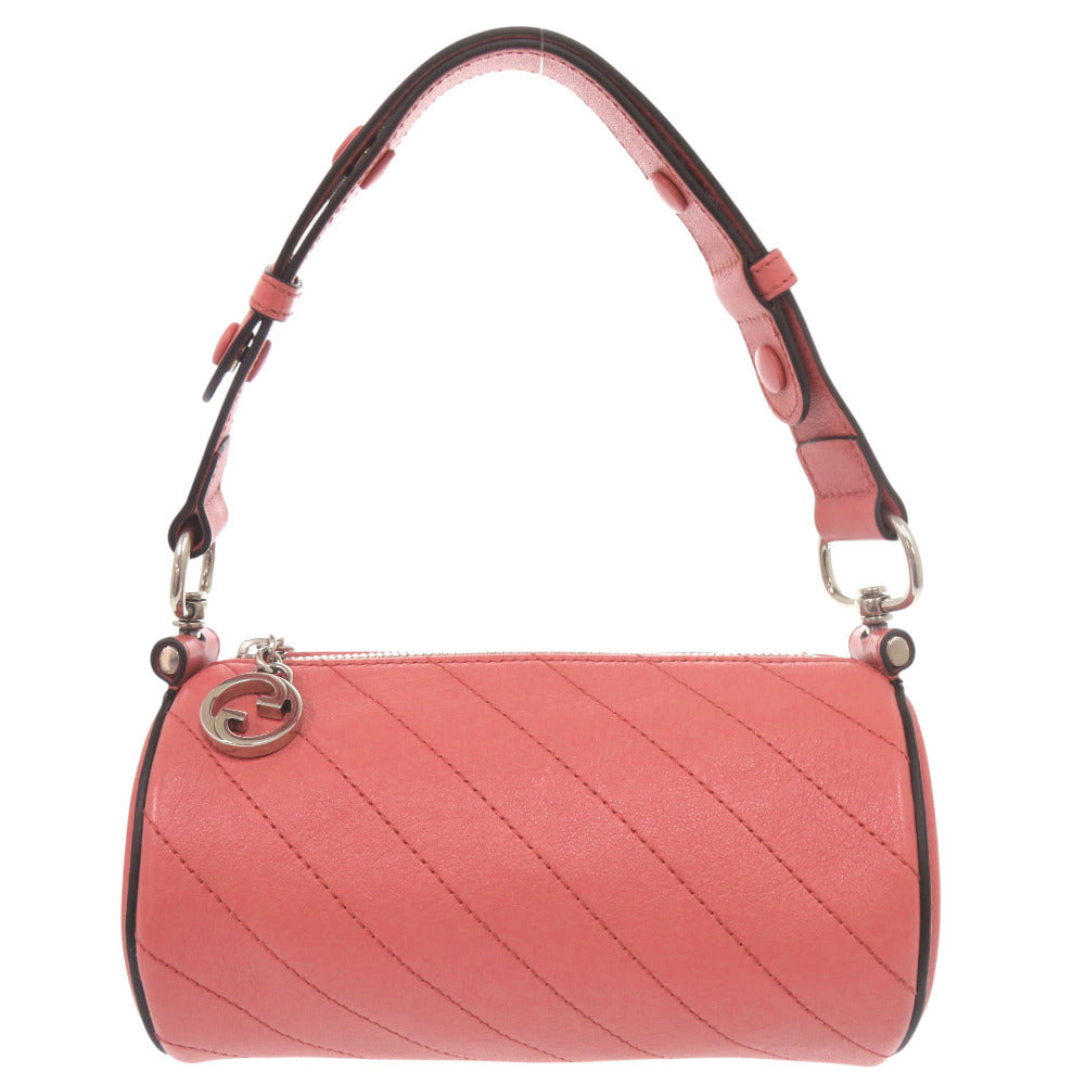 Gucci Blondie Barrel Shoulder Bag 760170, Pink Diagonal-Stitched Leather, view 1