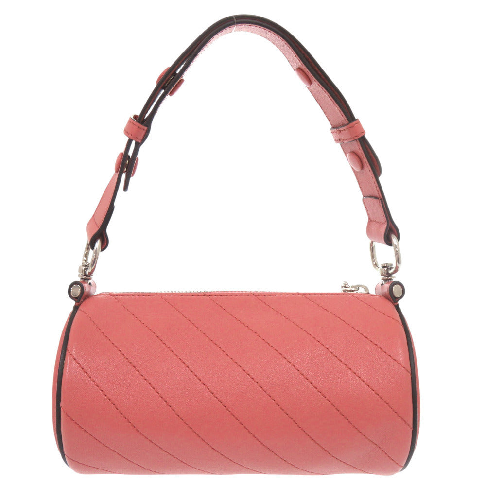 Gucci Blondie Barrel Shoulder Bag 760170, Pink Diagonal-Stitched Leather, view 2