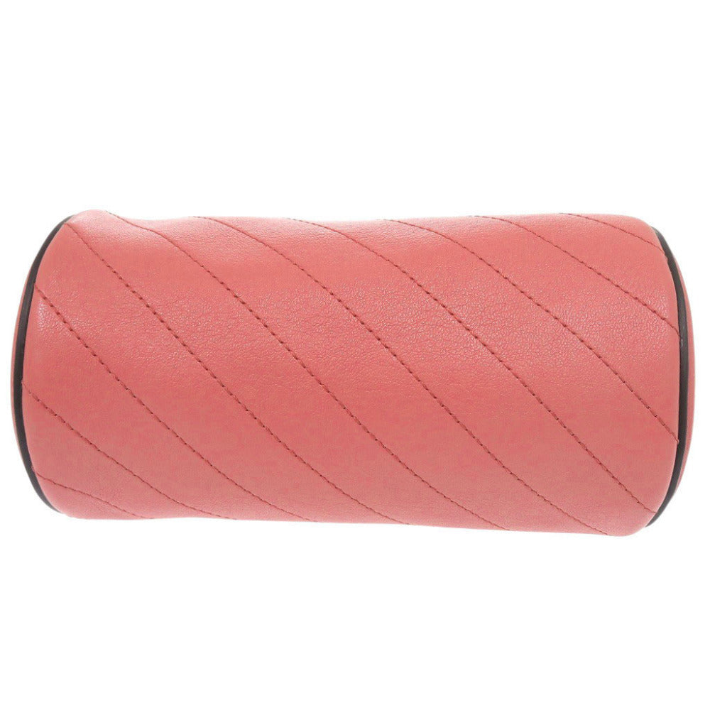 Gucci Blondie Barrel Shoulder Bag 760170, Pink Diagonal-Stitched Leather, view 3