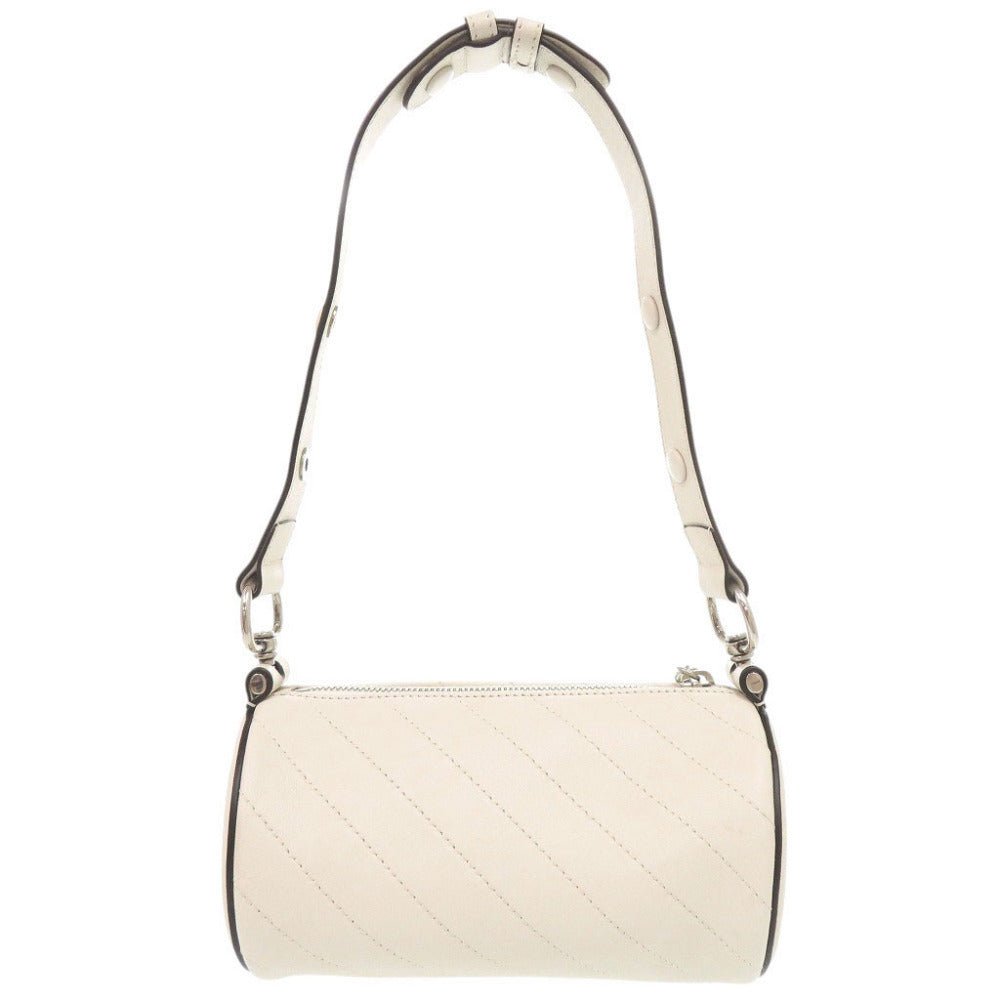 Gucci Blondie Barrel Shoulder Bag 760170, White Diagonal-Stitched Leather, view 3