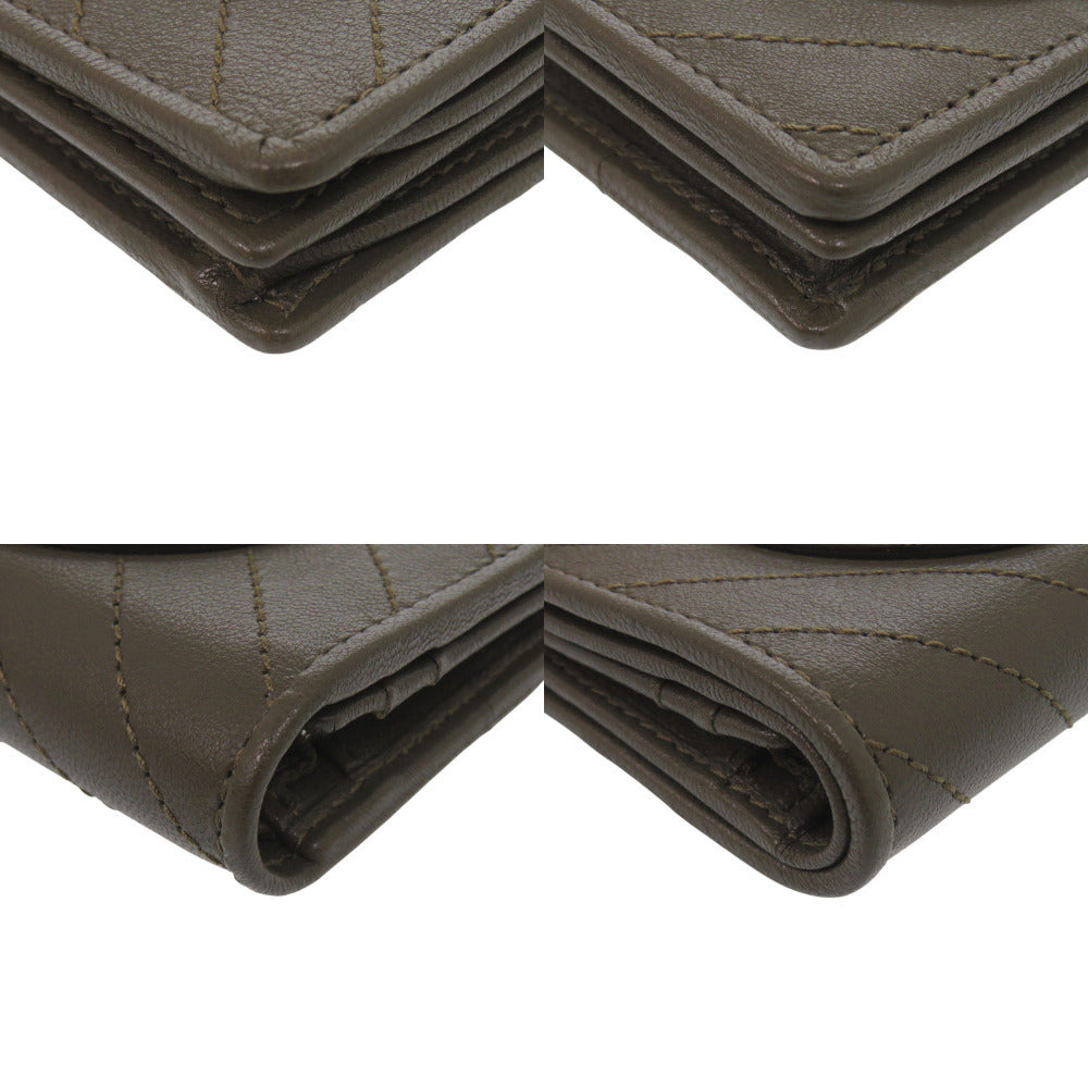 Gucci Blondie Compact Bifold Wallet 760317, Brown Leather, Embossed Interlocking G, view 3