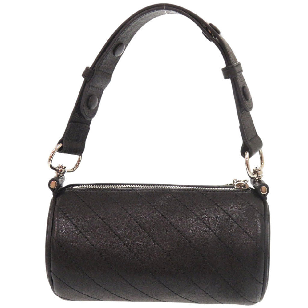 Gucci Blondie Mini Barrel Shoulder Bag 760170, Black Diagonal-Stitched Leather, view 3