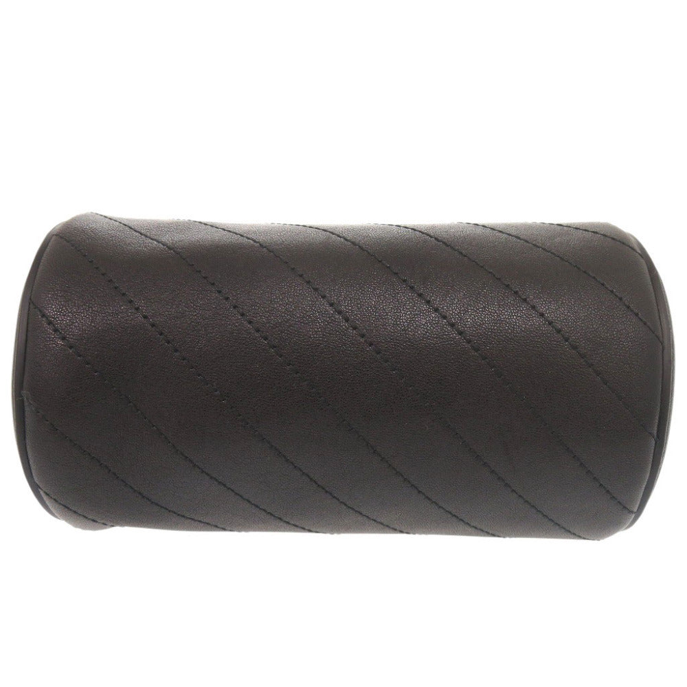 Gucci Blondie Mini Barrel Shoulder Bag 760170, Black Diagonal-Stitched Leather, view 4