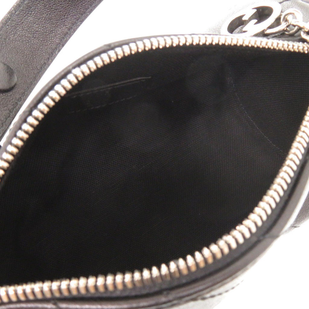 Gucci Blondie Mini Barrel Shoulder Bag 760170, Black Diagonal-Stitched Leather, view 6