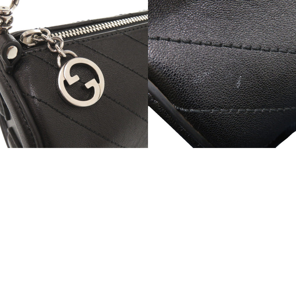 Gucci Blondie Mini Barrel Shoulder Bag 760170, Black Diagonal-Stitched Leather, view 10