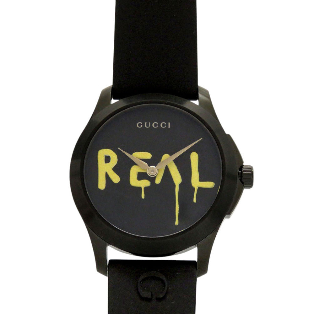 Gucci G-Timeless Ghost REAL Watch YA1264017, 38 mm, Black PVD, Rubber Strap, with Box, view 1