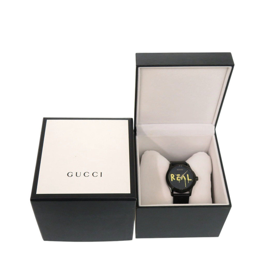 Gucci G-Timeless Ghost REAL Watch YA1264017, 38 mm, Black PVD, Rubber Strap, with Box, view 2