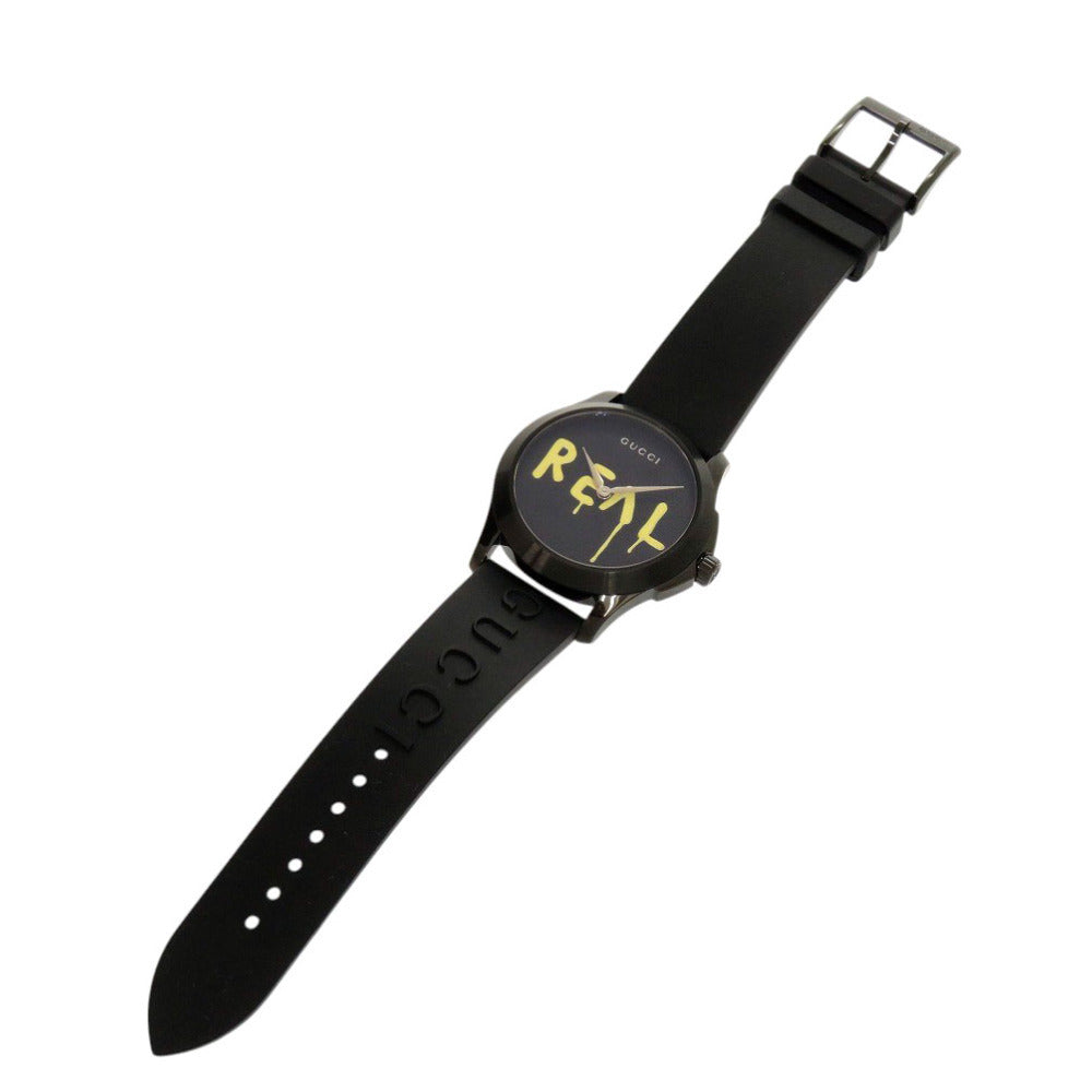 Gucci G-Timeless Ghost REAL Watch YA1264017, 38 mm, Black PVD, Rubber Strap, with Box, view 3