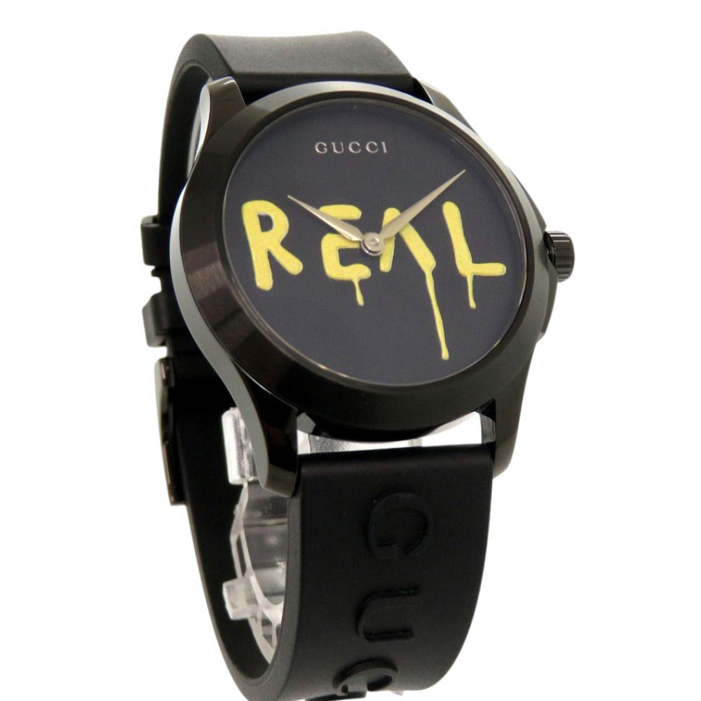 Gucci G-Timeless Ghost REAL Watch YA1264017, 38 mm, Black PVD, Rubber Strap, with Box, view 6