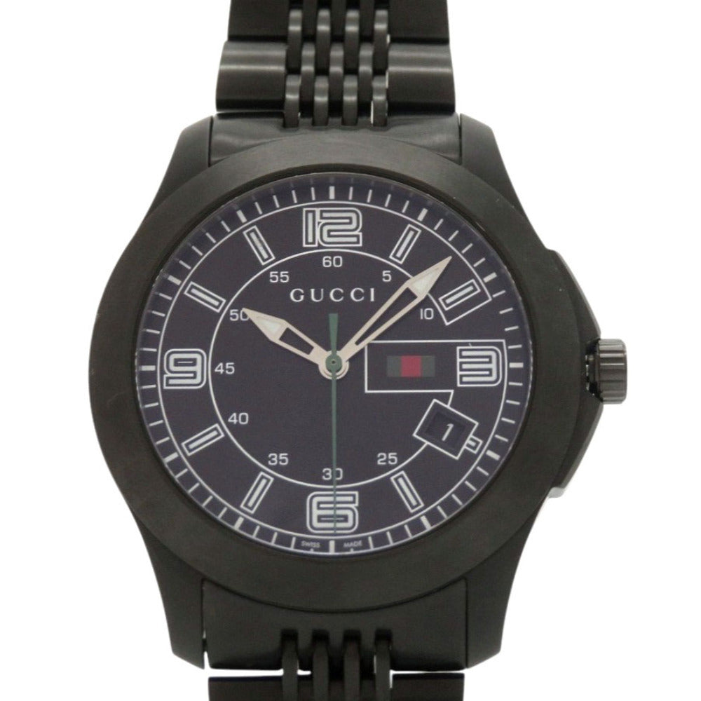 Gucci G-Timeless Sport Watch 126.2, Black PVD Steel, Web Stripe Seconds, Men's, view 1