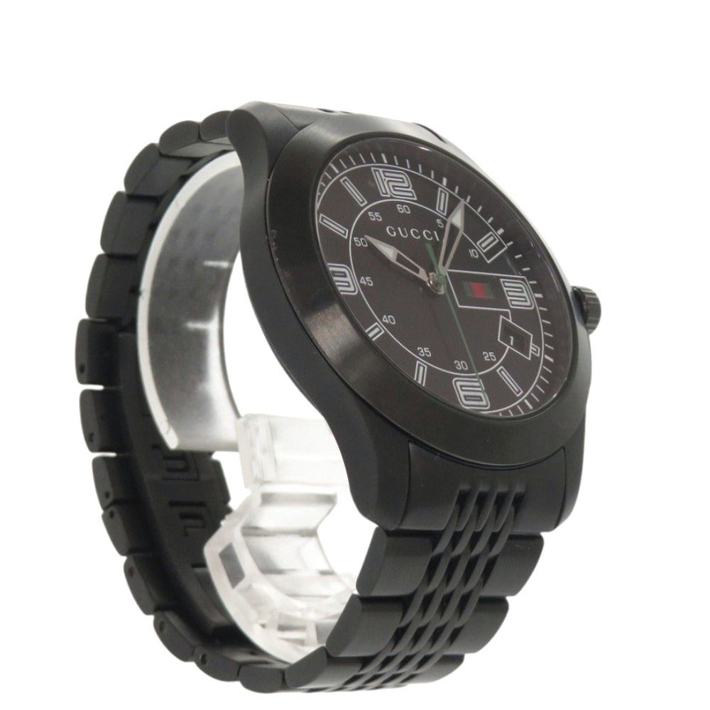 Gucci G-Timeless Sport Watch 126.2, Black PVD Steel, Web Stripe Seconds, Men's, view 5
