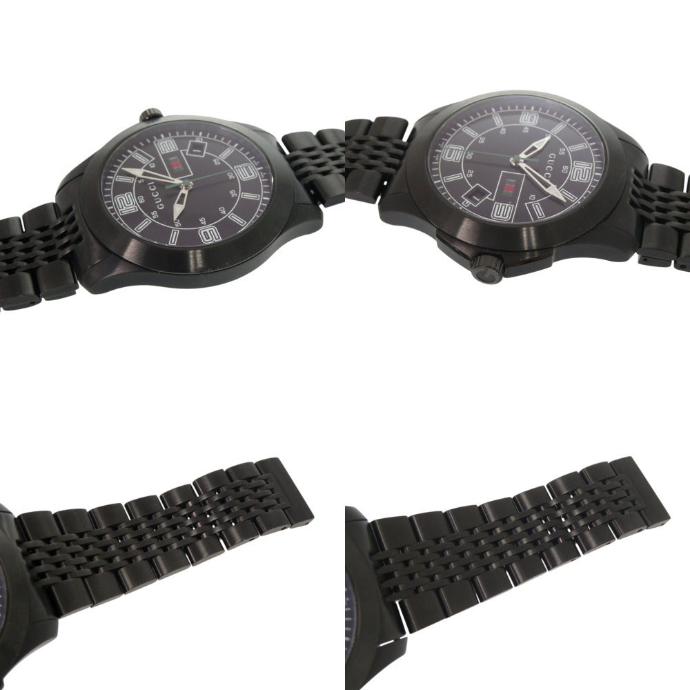 Gucci G-Timeless Sport Watch 126.2, Black PVD Steel, Web Stripe Seconds, Men's, view 7