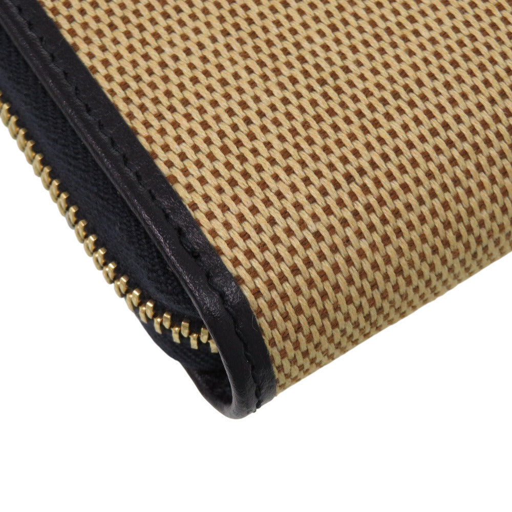 Gucci Horsebit 1955 Zip-Around Wallet 621889, Beige and Navy Canvas, with Box, view 9