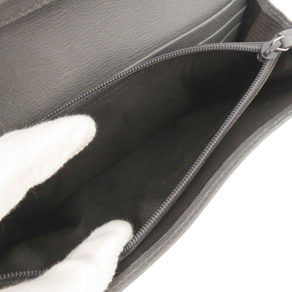 Gucci Interlocking G Long Wallet 256348, Grey Leather, Men's, view 6