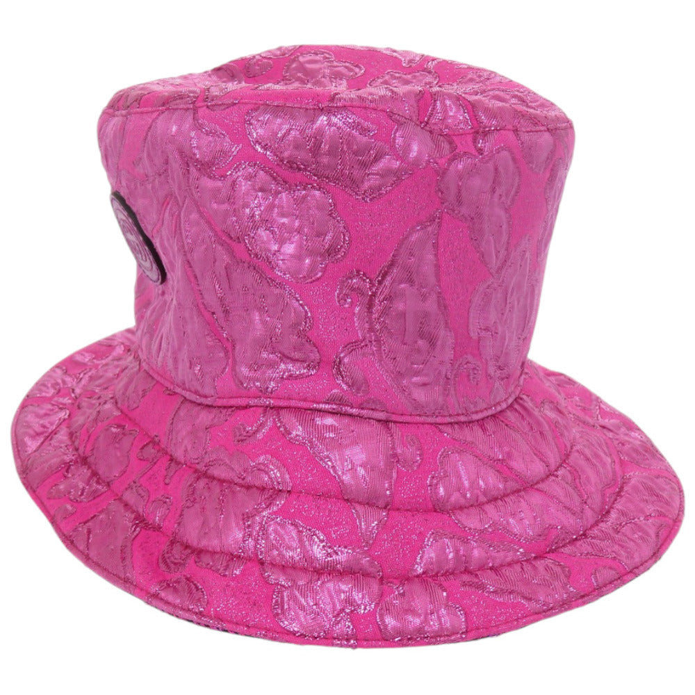 Gucci Metallic Jacquard Reversible Bucket Hat, Pink, view 4