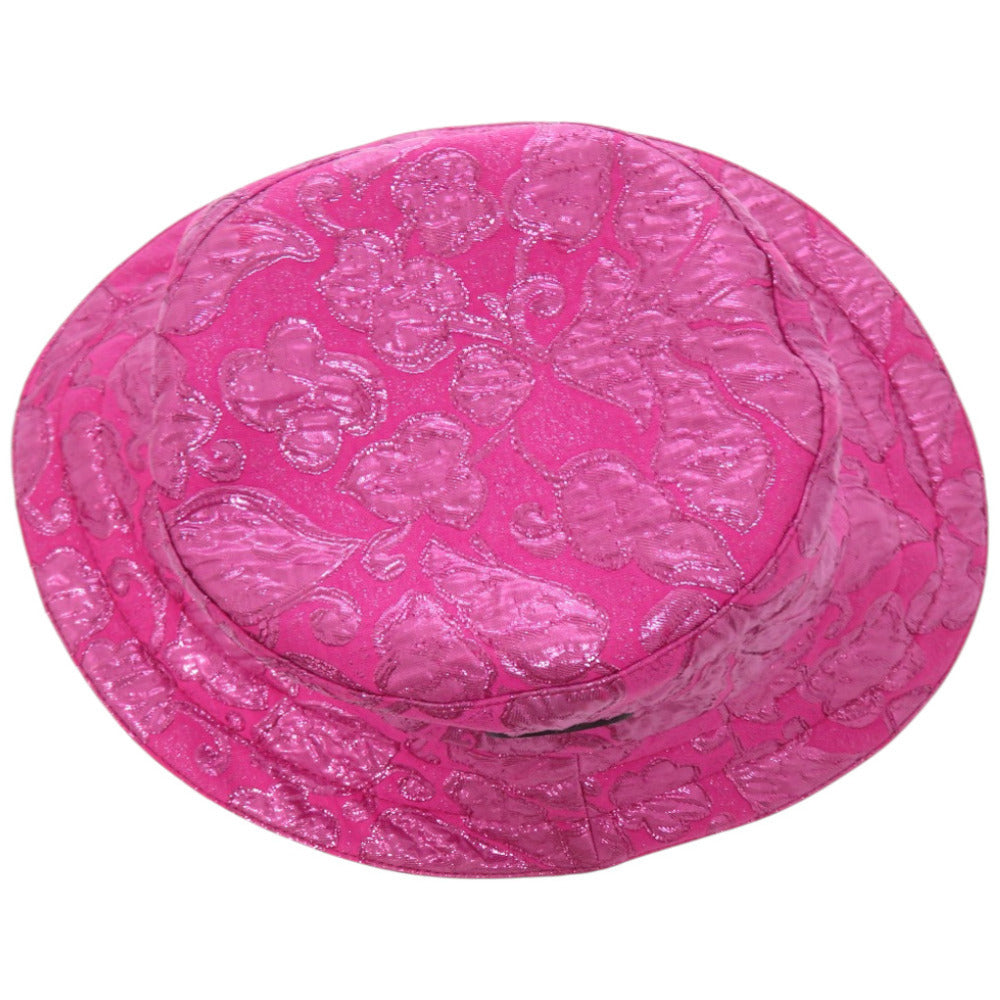 Gucci Metallic Jacquard Reversible Bucket Hat, Pink, view 5