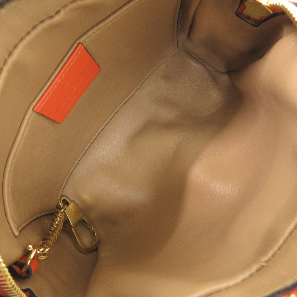 Gucci Ophidia Small Shoulder Bag 517350, Orange Python, Gold-Tone GG, view 5