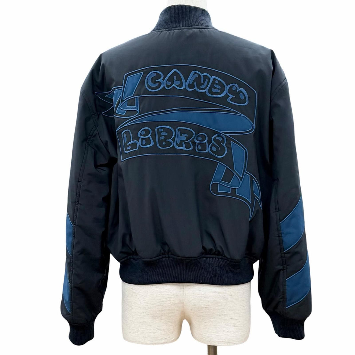 Hermès 2025 Reversible Padded Blouson 5H0150DQ, Bleu and Noir Panels, Logo Patches, Unused, Women’s 36, view 4