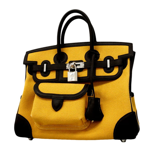 Hermès Birkin 25 Cargo in Toile Goéland and Swift, Paille and Écorce, Palladium Hardware, G Stamp 2026, view 1
