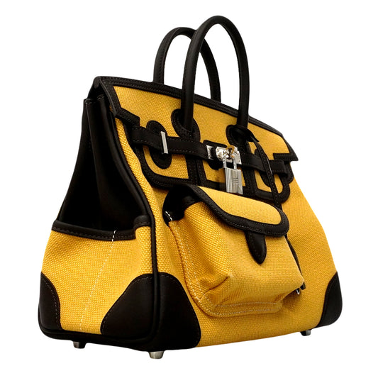 Hermès Birkin 25 Cargo in Toile Goéland and Swift, Paille and Écorce, Palladium Hardware, G Stamp 2026, view 2