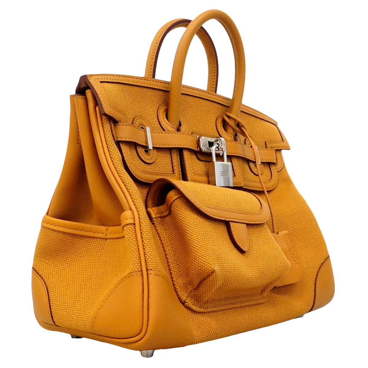 Hermès Birkin 25 Cargo in Toile Goéland and Swift, Sésame, Palladium Hardware, Z Stamp 2021, view 2