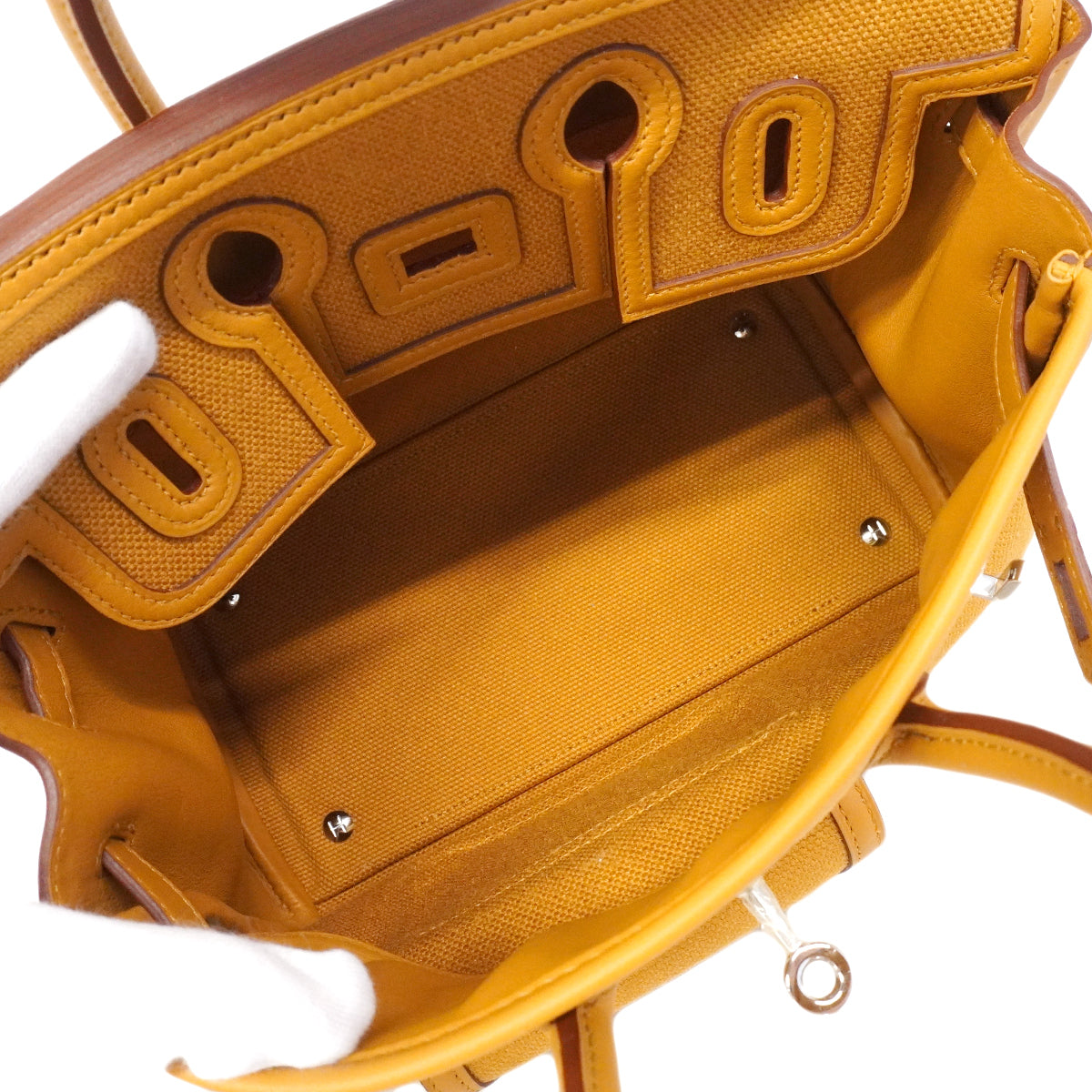 Hermès Birkin 25 Cargo in Toile Goéland and Swift, Sésame, Palladium Hardware, Z Stamp 2021, view 4
