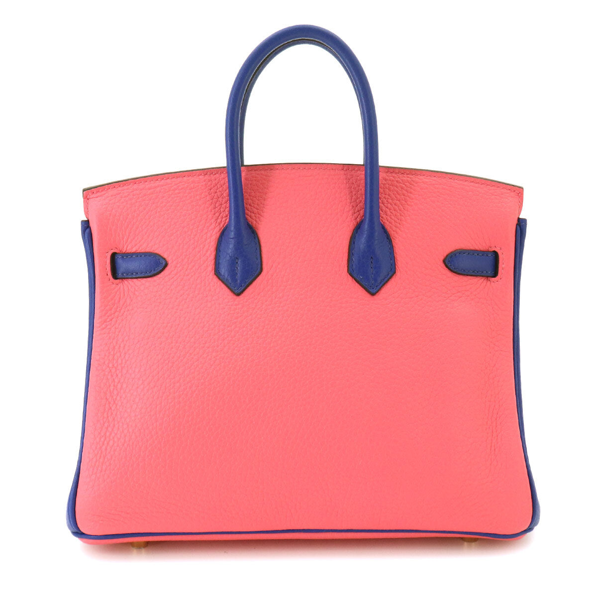 Hermès Birkin 25 Special Order, Rose Azalée and Bleu Electrique Clemence, Gold Hardware, D Stamp, Unused, view 1