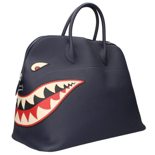 Hermès Bolide 45 Shark Limited Edition in Togo, Bleu Nuit, Palladium Hardware, X Stamp 2016, view 1