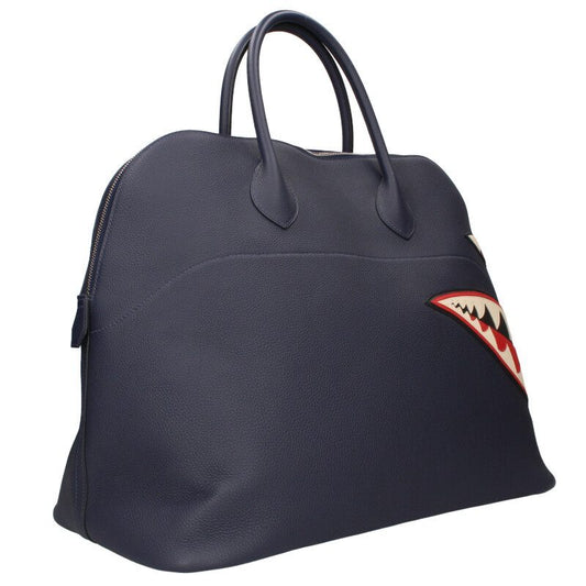 Hermès Bolide 45 Shark Limited Edition in Togo, Bleu Nuit, Palladium Hardware, X Stamp 2016, view 2