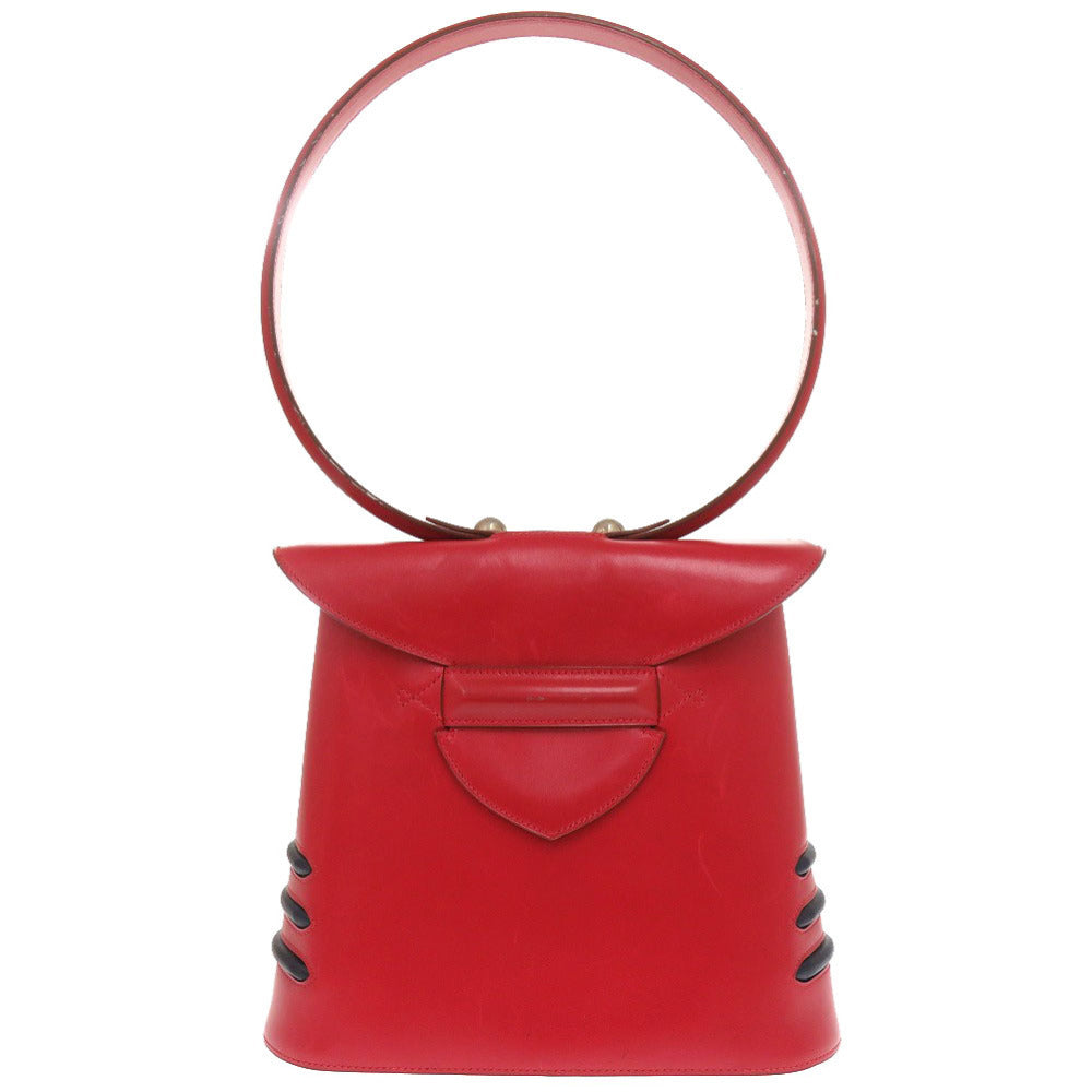 Hermès East West One-Shoulder Bag, Rouge Vif Boxcalf, Sculptural Circular Handle, OX Stamp, 1994, photograph 2 of 10