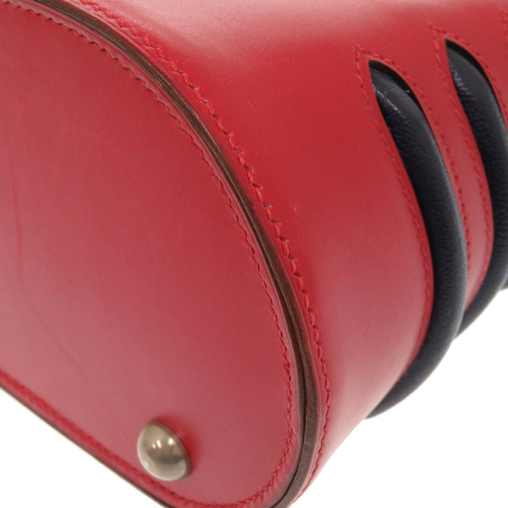 Hermès East West One-Shoulder Bag, Rouge Vif Boxcalf, Sculptural Circular Handle, OX Stamp, 1994, photograph 8 of 10