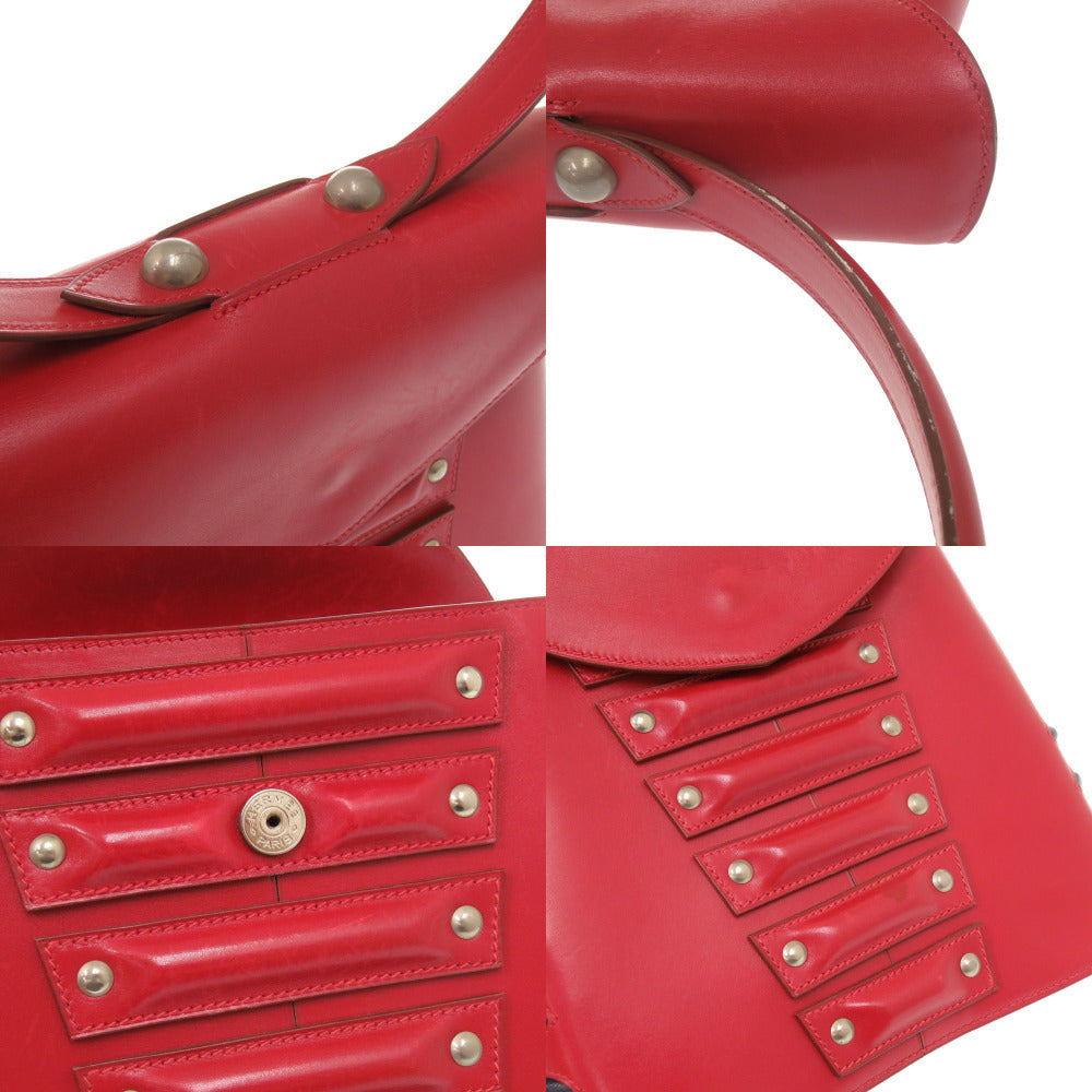 Hermès East West One-Shoulder Bag, Rouge Vif Boxcalf, Sculptural Circular Handle, OX Stamp, 1994, photograph 10 of 10