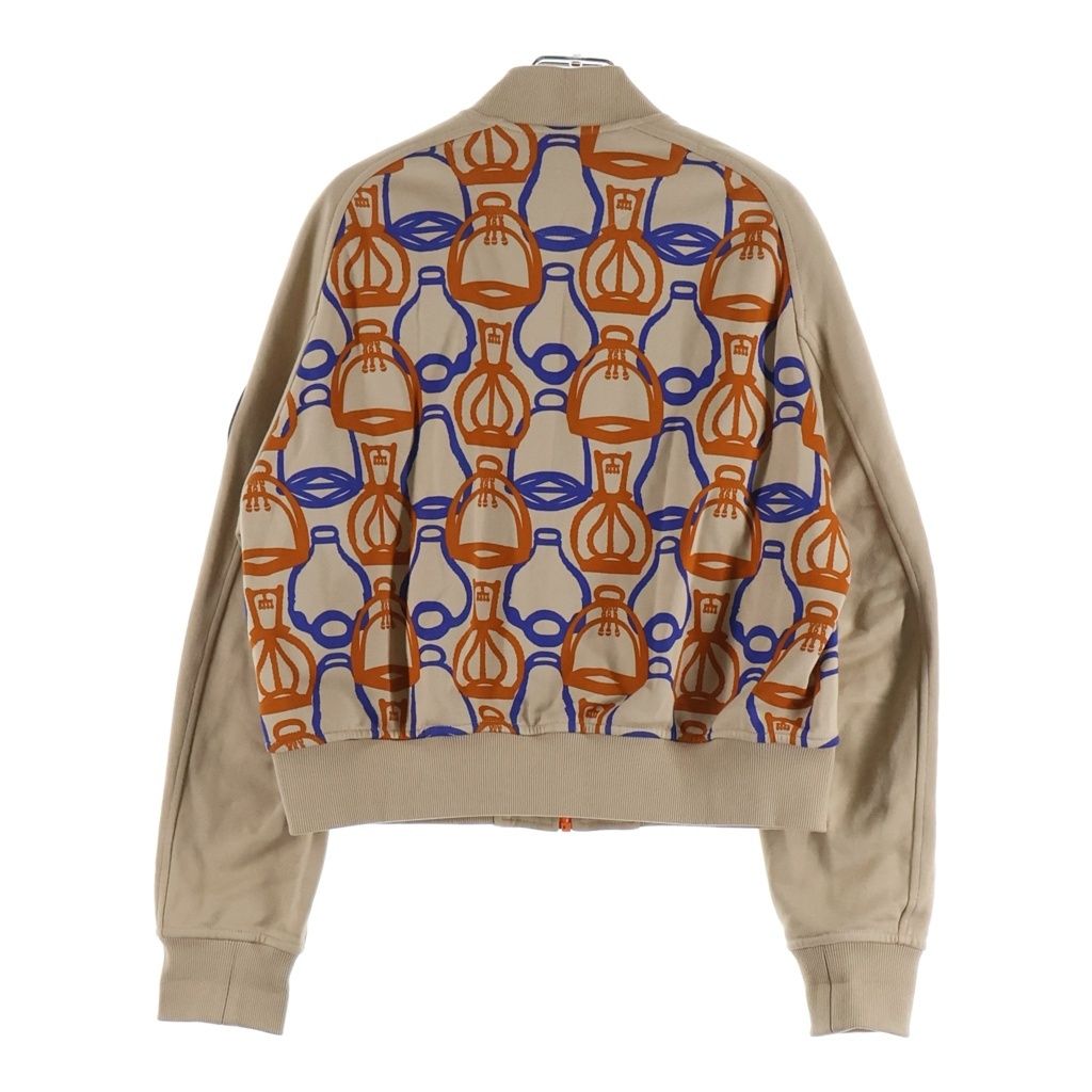 Hermès Fantaisie d’Étriers Cotton Zip Blouson 3E4201DI, Beige with Stirrup Print, Spring-Summer 2023, Women’s 38, view 1