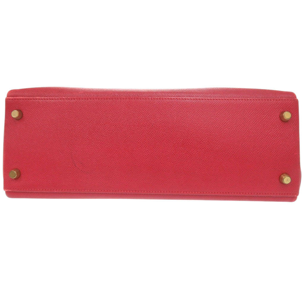 Hermès Kelly 32 Retourne, Bicolour Rouge Vif and Vert Courchevel, Gold Hardware, 1994, view 3