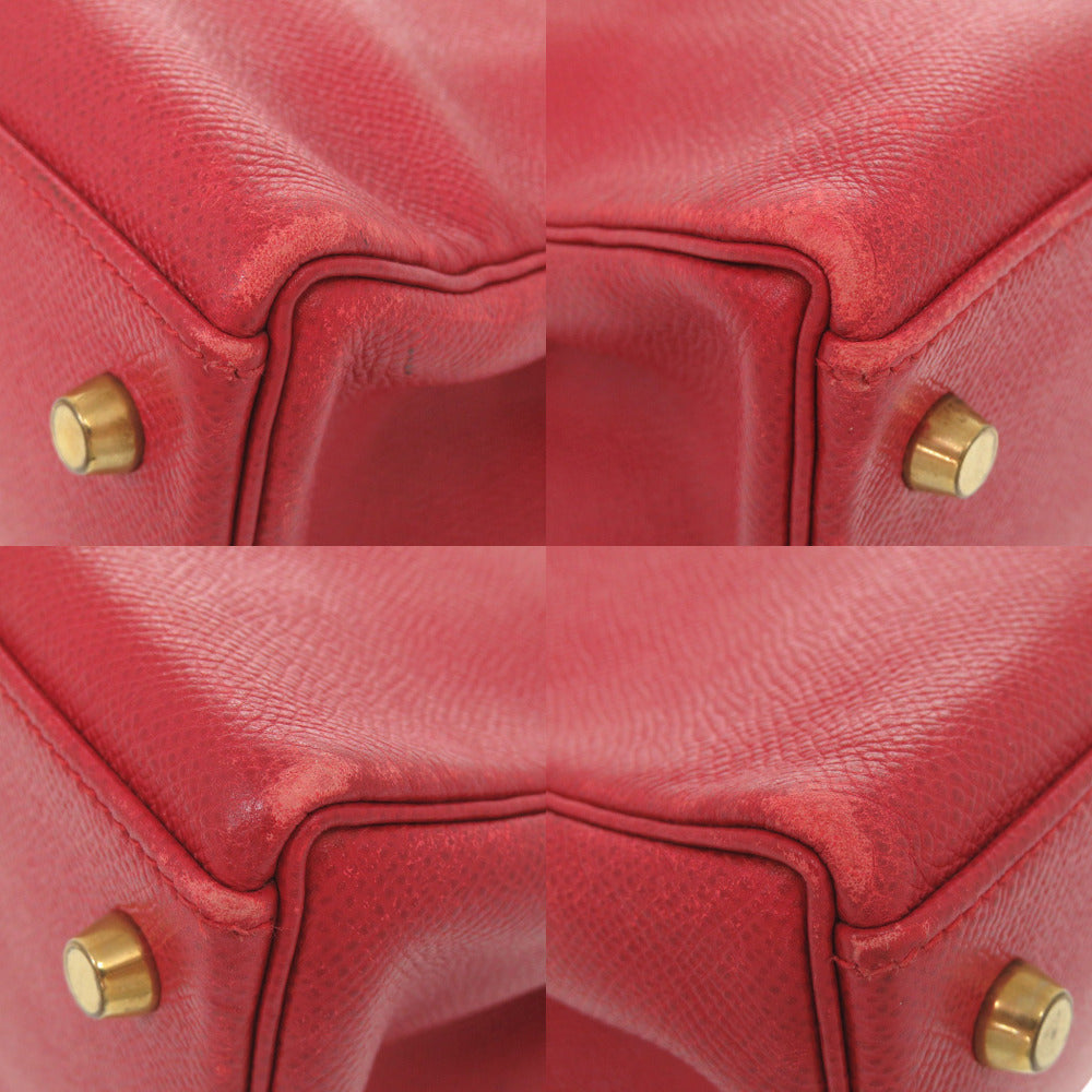 Hermès Kelly 32 Retourne, Bicolour Rouge Vif and Vert Courchevel, Gold Hardware, 1994, view 4