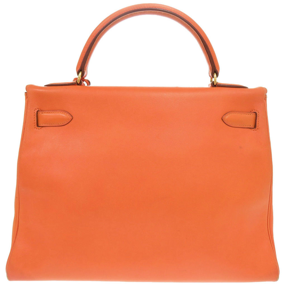 Hermès Kelly 32 Retourne, Orange Vache Gulliver, Gold Hardware, 1996, Full Set, view 3
