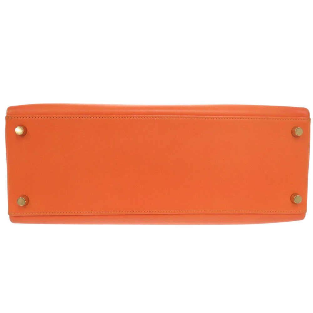 Hermès Kelly 32 Retourne, Orange Vache Gulliver, Gold Hardware, 1996, Full Set, view 4