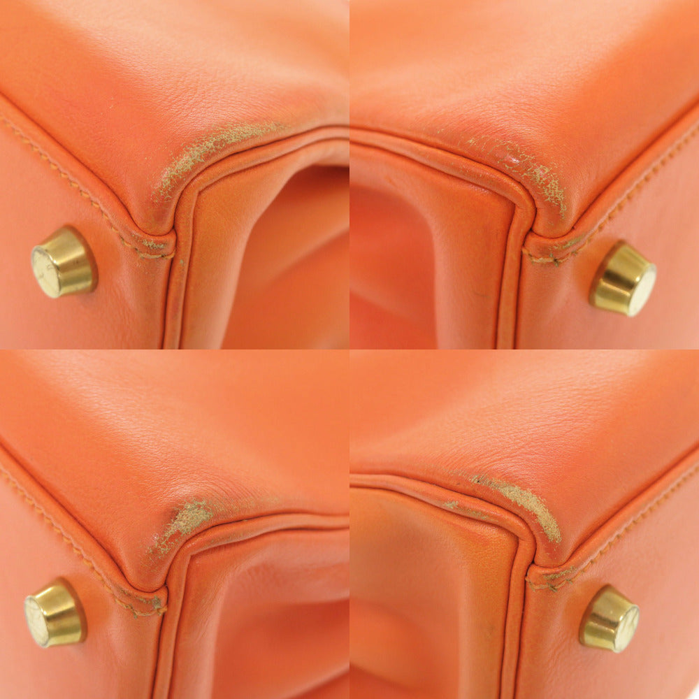 Hermès Kelly 32 Retourne, Orange Vache Gulliver, Gold Hardware, 1996, Full Set, view 5