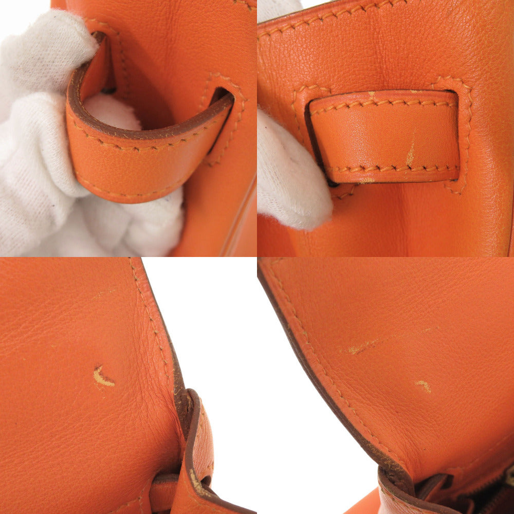 Hermès Kelly 32 Retourne, Orange Vache Gulliver, Gold Hardware, 1996, Full Set, view 9