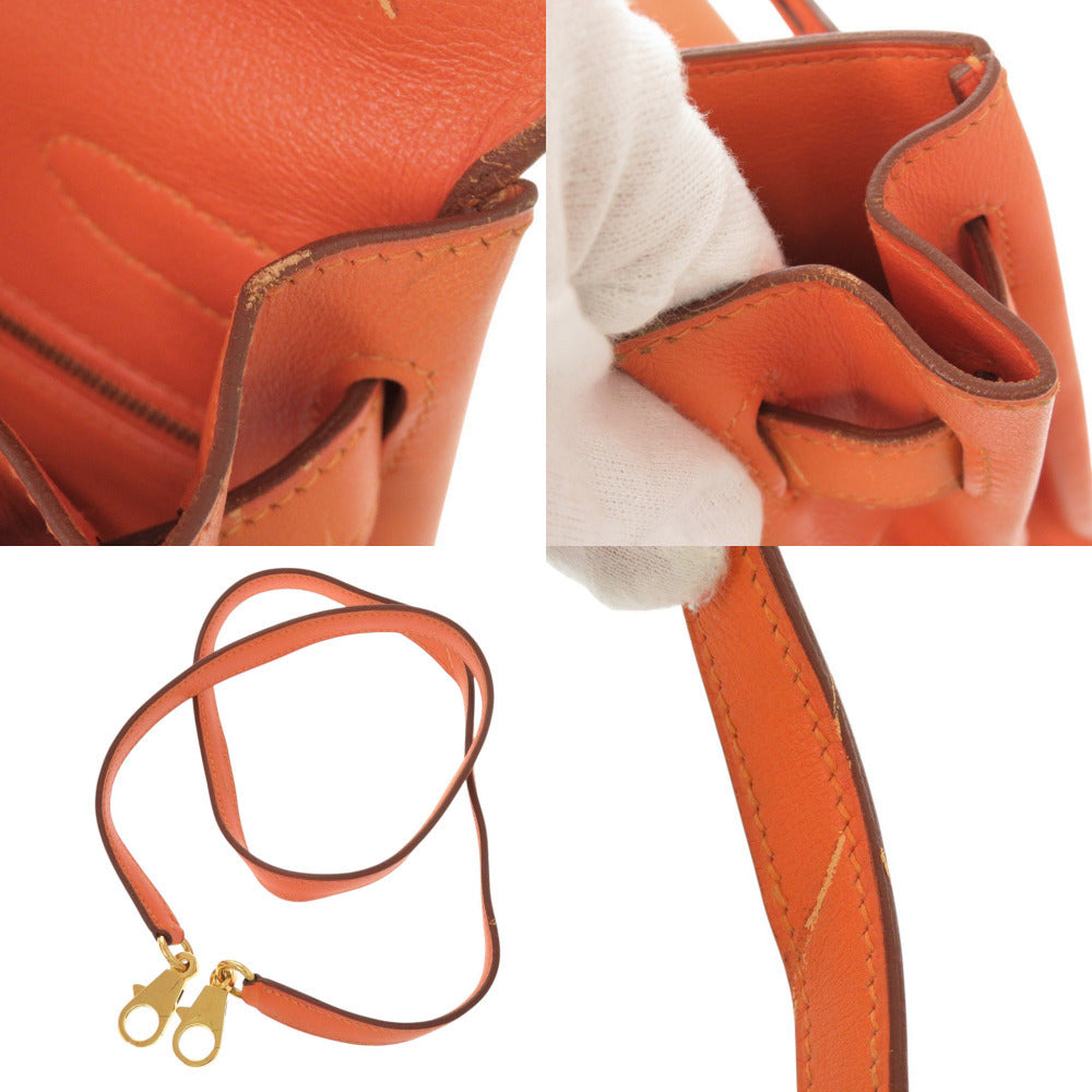 Hermès Kelly 32 Retourne, Orange Vache Gulliver, Gold Hardware, 1996, Full Set, view 10