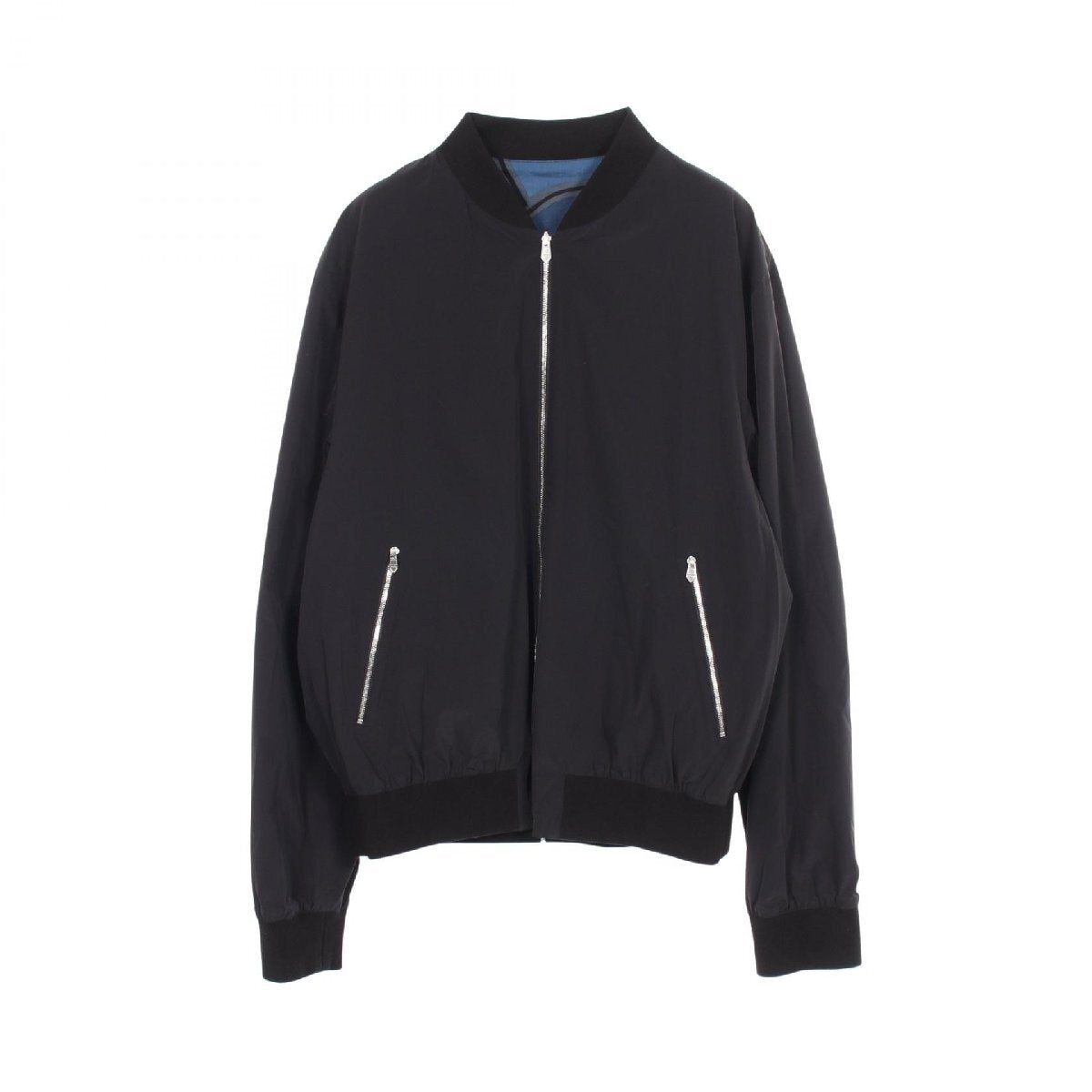 Hermès La Danse des Chevaux Reversible Bomber Jacket, Blue and Black, Size 56, Made in France, view 3
