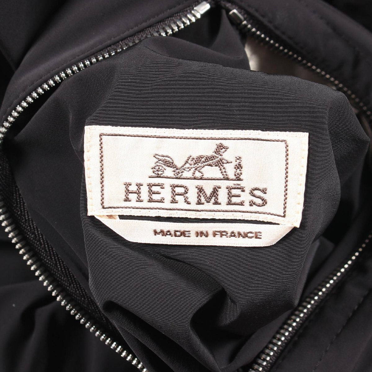 Hermès La Danse des Chevaux Reversible Bomber Jacket, Blue and Black, Size 56, Made in France, view 5