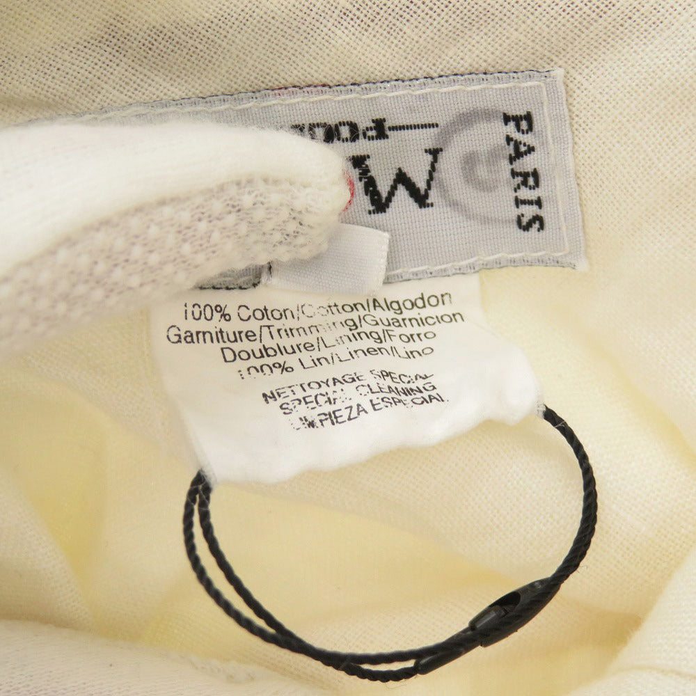 Hermès Motsch Bucket Hat, White and Beige Cotton, Size 56, view 7