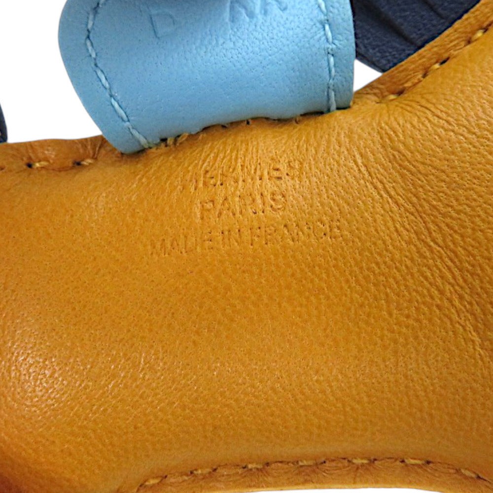 Hermès Rodeo PM Bag Charm, Jaune d’Or, Céleste and Bleu de Malte, 2019, view 4