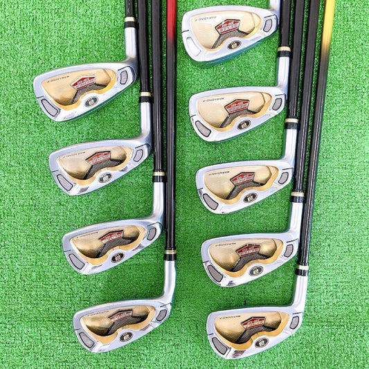 HONMA BERES IS-01 FORGED 3-Star Iron Set, 4 to 11 plus AW, 9 Clubs, ARMRQ6 49/62 3S Stiff Flex, Left-Handed, view 1